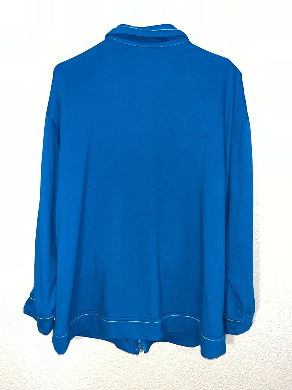 Weekends by Chico’s Blue Perfect Stretch Zip Front Jacket Size 3 / XL - Picture 3 of 9